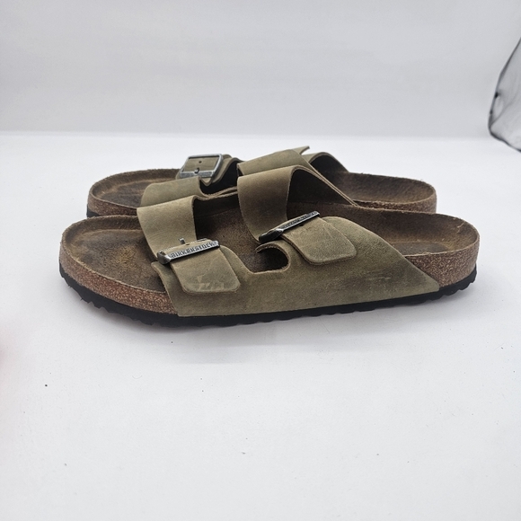 Birkenstock Arizona Two-Strap Sandals – Olive Green – Size Approx. US 10 main image 6